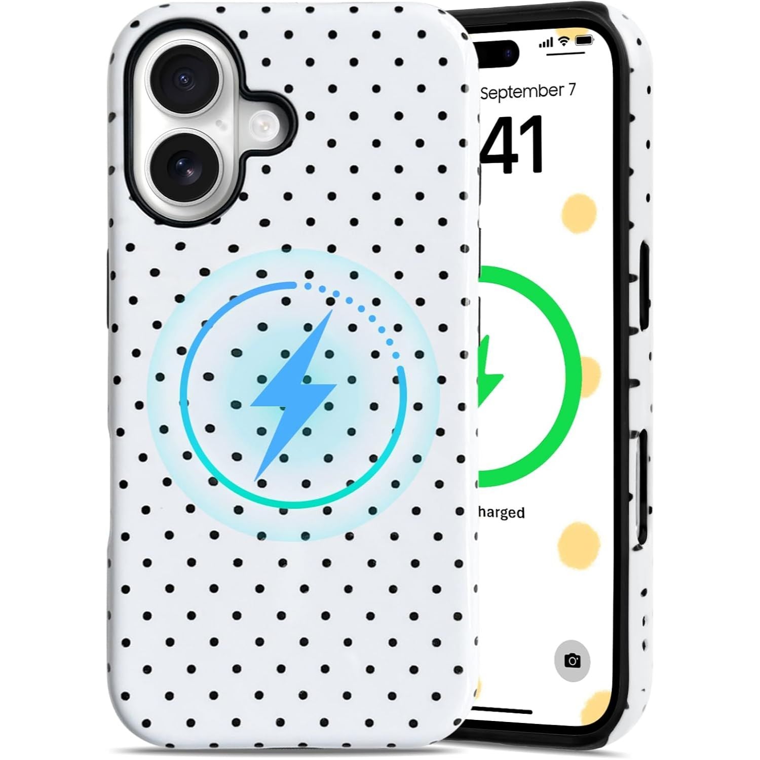 2 in 1 Polka Dot Dual Layer Phone Case