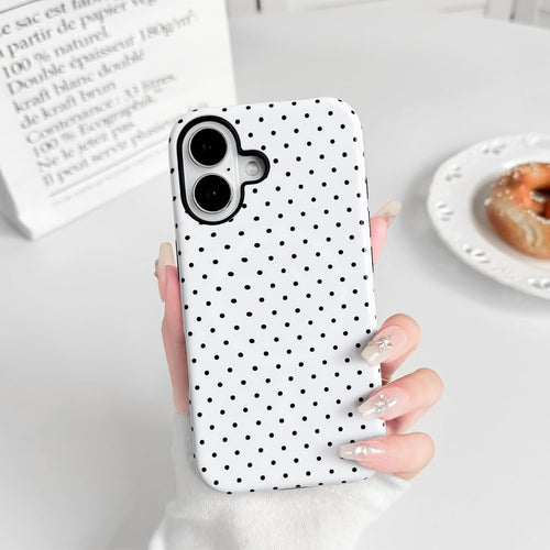 2 in 1 Polka Dot Dual Layer Phone Case