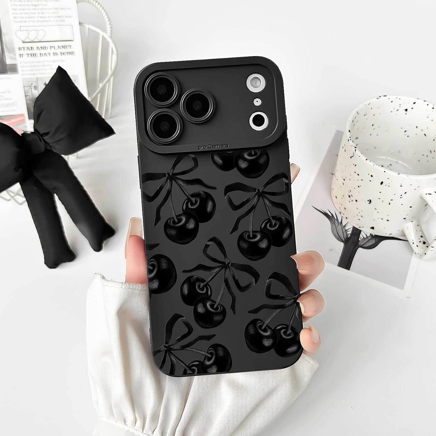 Cute Black Bow Soft TPU Phone Case