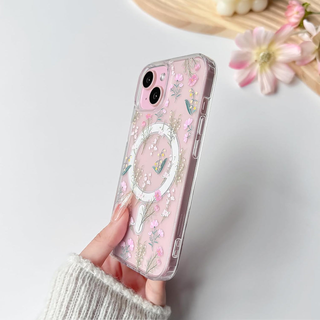 Floral Pattern 2-in-1 PC+TPU Phone Case