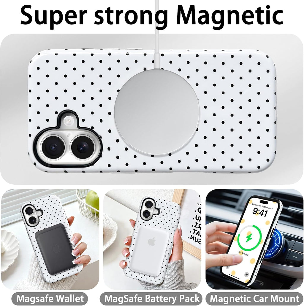 2 in 1 Polka Dot Dual Layer Phone Case