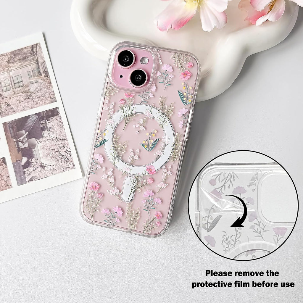 Floral Pattern 2-in-1 PC+TPU Phone Case